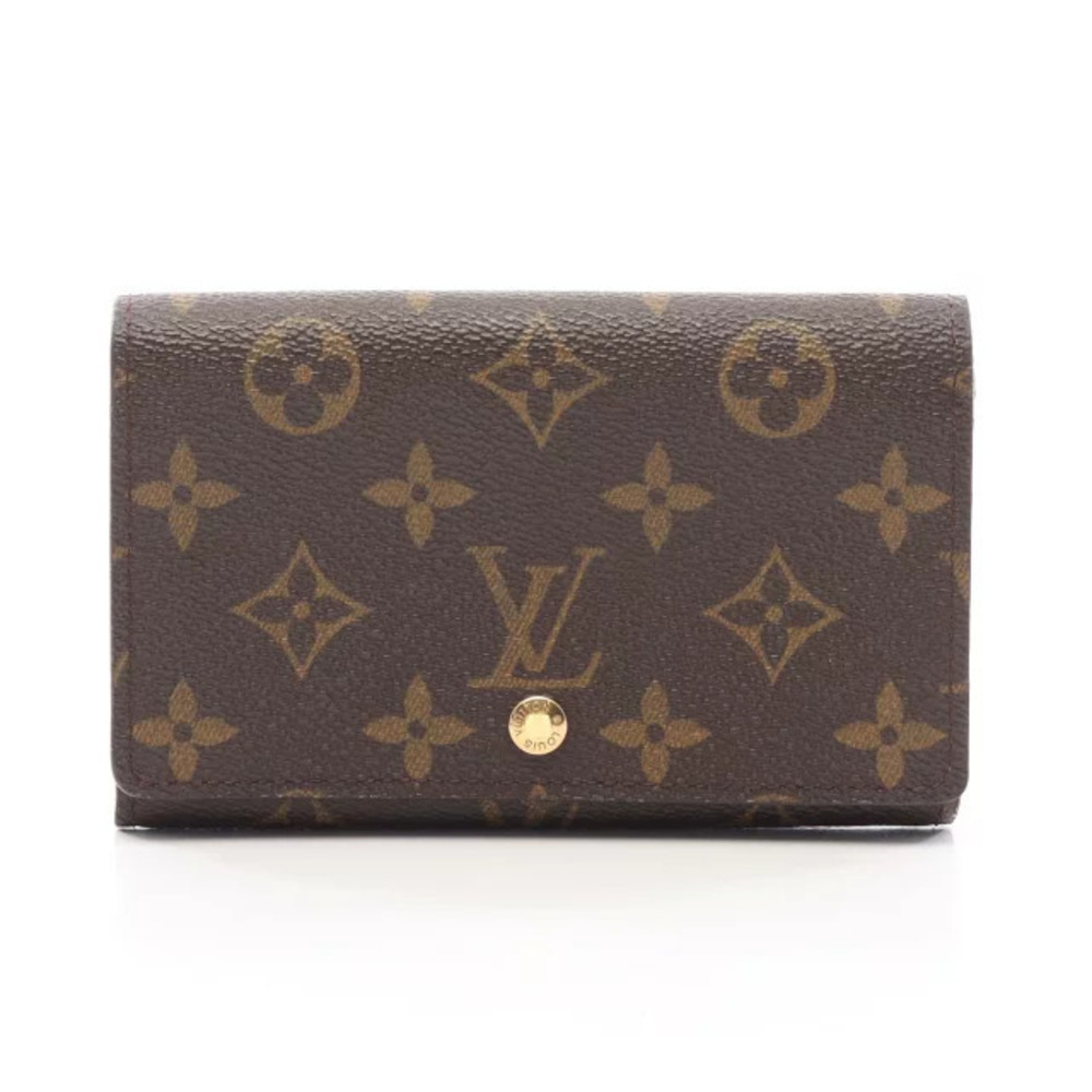 Louis Vuitton Portemonnaie Billet Tresor Monogram Bifold Wallet Leather Brown